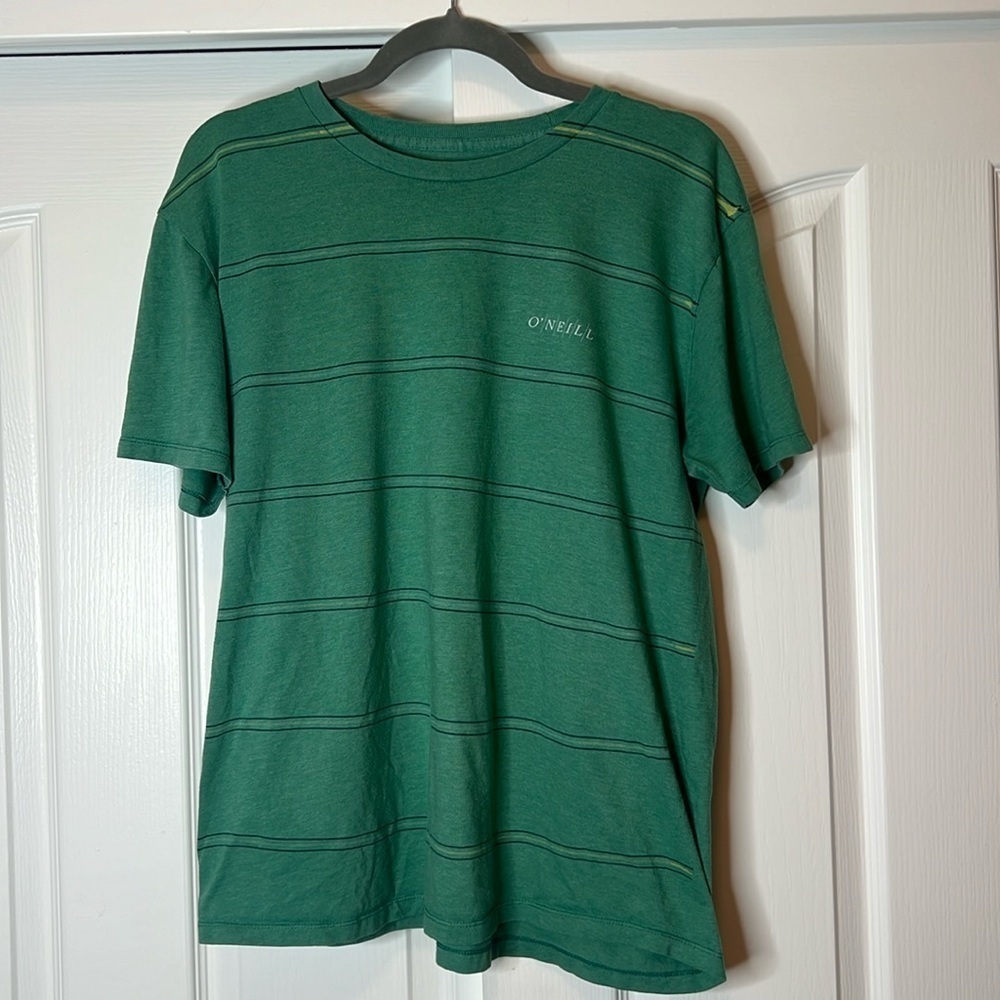 O’Neill Green Striped Shirt - Large - Like New